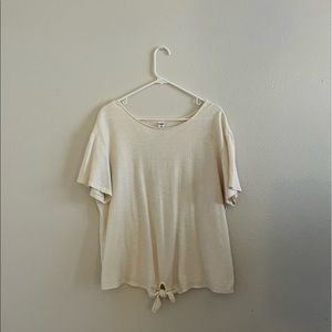 Cream tie top XL